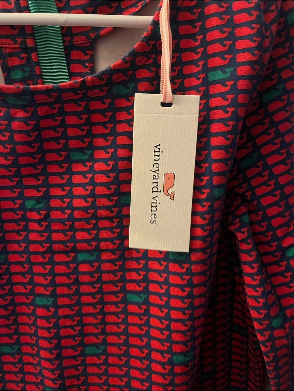 Girls Red Patterned Shift Dress